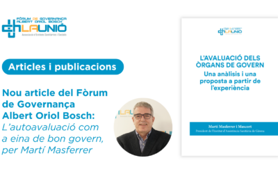 L’avaluació dels òrgans de govern:  Una anàlisi i una proposta a partir de l’experiència